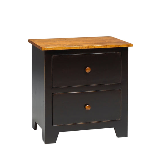 Rustic  2 Drawer Nightstand 26"W