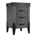 Flat Iron  3 Drawer Nightstand 20"W