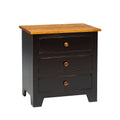 Rustic  3 Drawer Nightstand 26"W