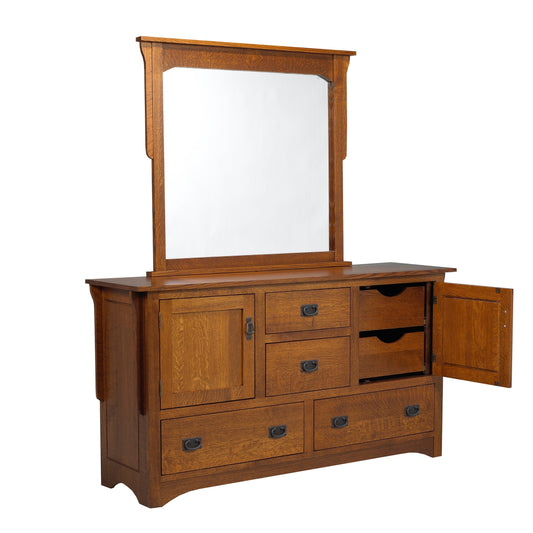 Mission  8 Drawer/Door Dresser