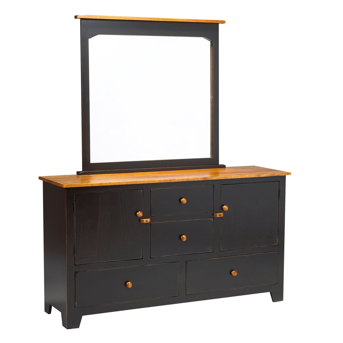 Rustic  8 Drawer/Door Dresser