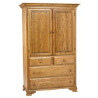 Country Lane  Large 4Drawer Plain Top Armoire 42"W