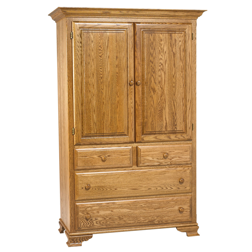 Country Lane  Large 4Drawer Plain Top Armoire 42"W