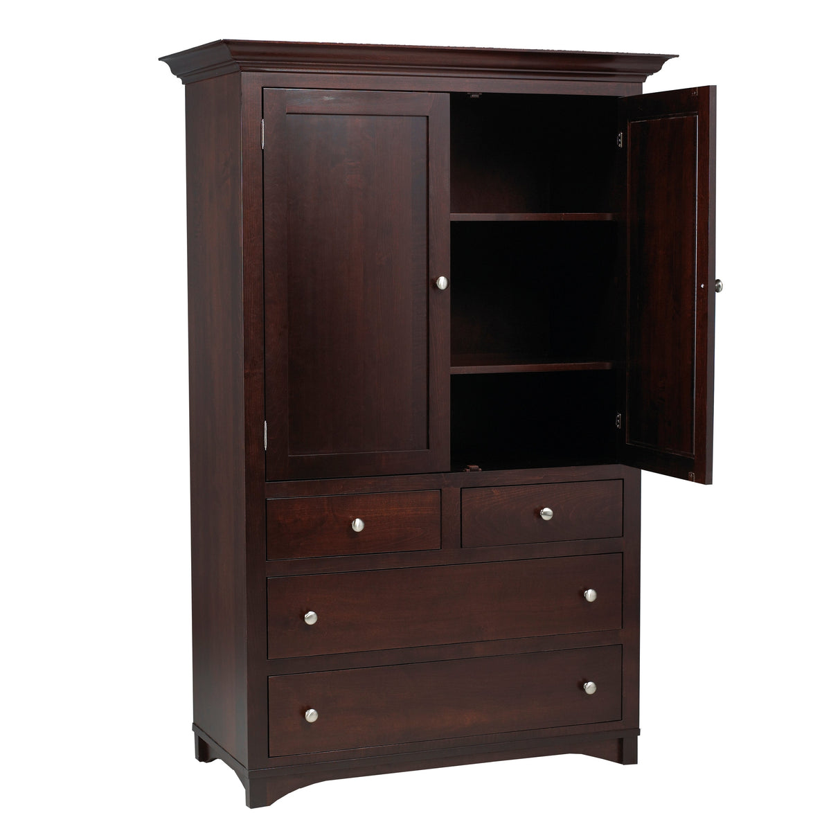 Montana  Large 4Drawer Plain Top Armoire 42"W