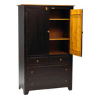Rustic  Large 4Drawer Plain Top Armoire 42"W