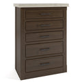 Live Edge  5 Drawer Chest