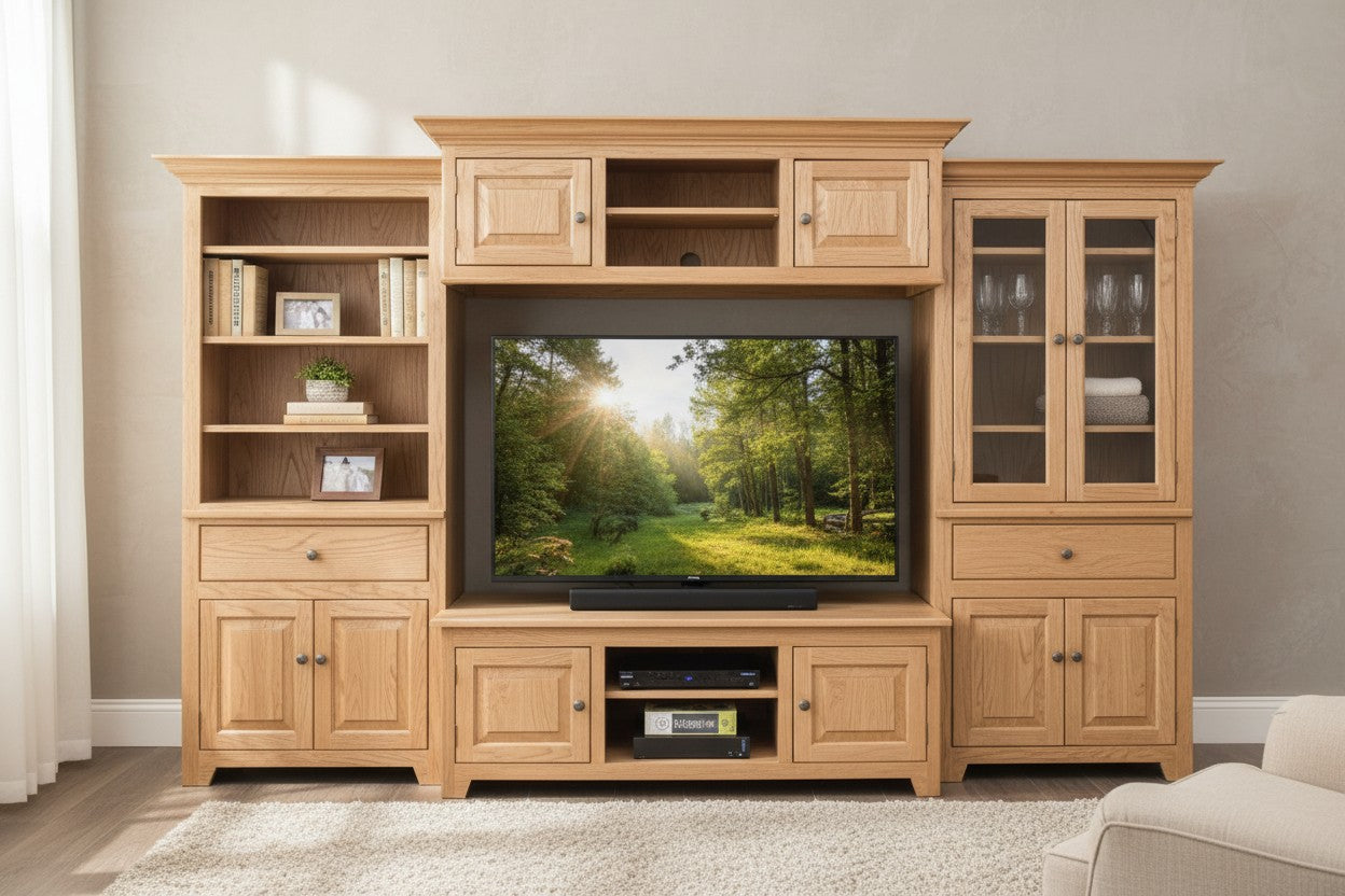 Bourbon 4pc Entertainment Wall Unit (F3+F7+F7B+F1)