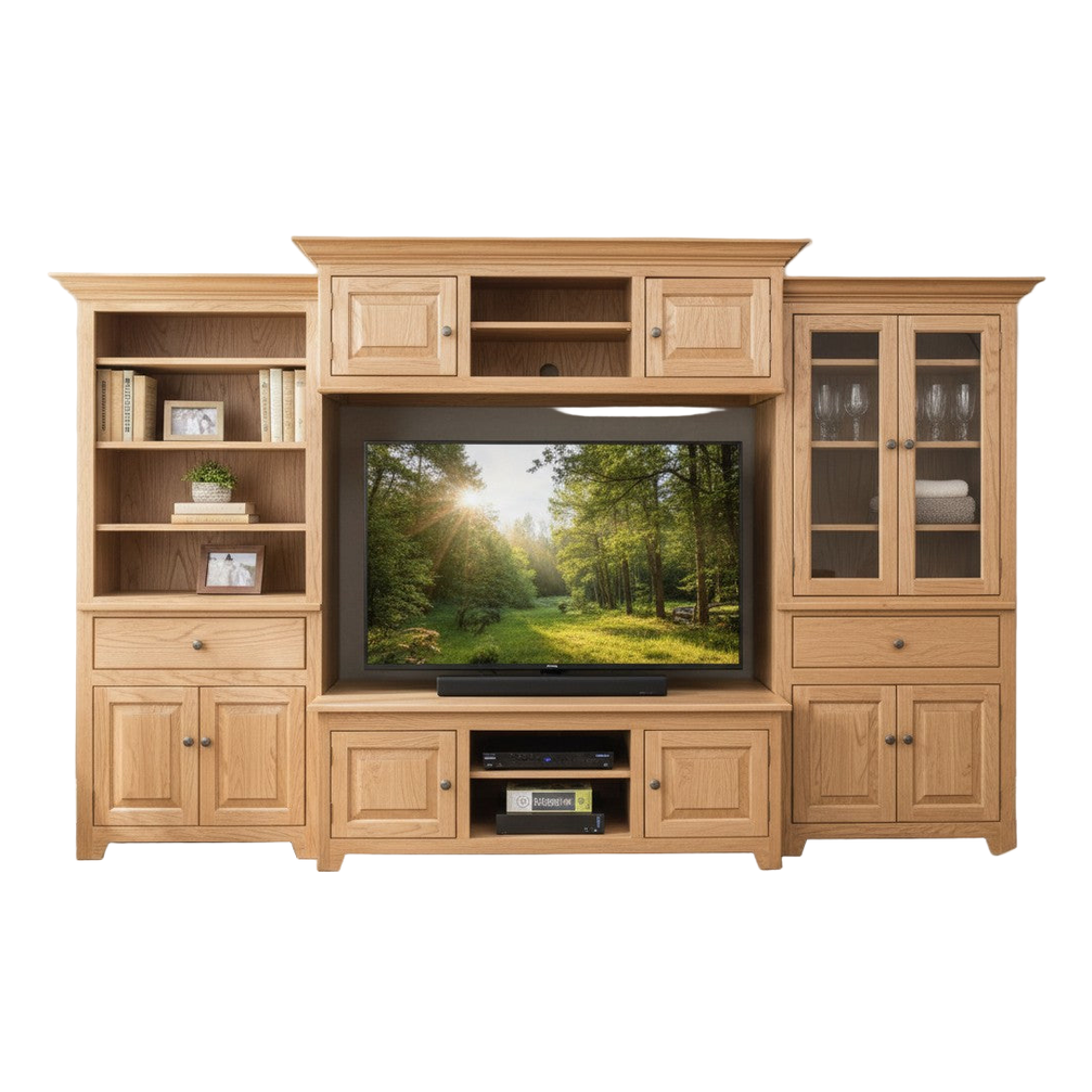 Bourbon 4pc Entertainment Wall Unit (F3+F7+F7B+F1)