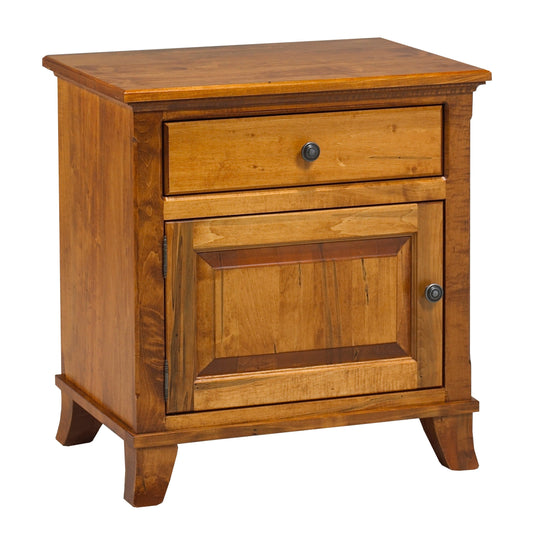 Bourbon  1 Drawer, 1 Door Nightstand 26"W