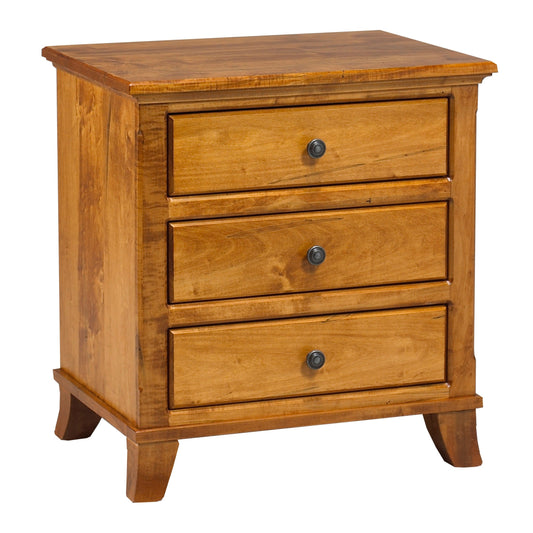 Bourbon  3 Drawer Nightstand 26"W