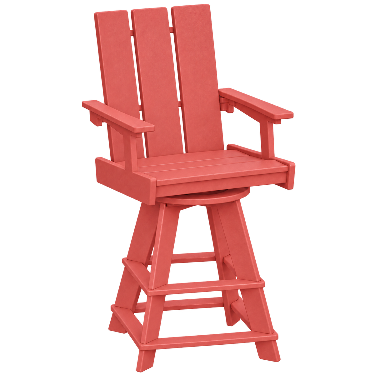 Modern Outdoor Swivel Bar Arm Chair 30"