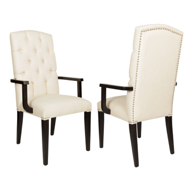 Cadance Arm Chair (With Tufted Back & Nails)