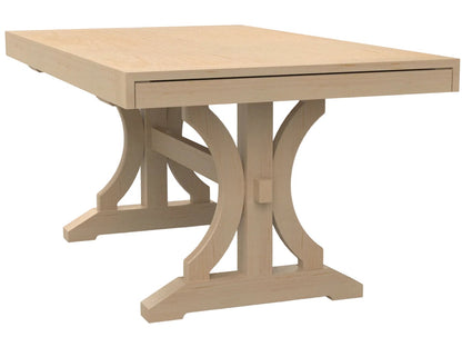 Mitered Dining Table with Meadow Base