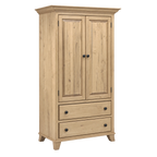 Bourbon  Plain Top Armoire 36"W