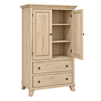 Bourbon  Plain Top Armoire 36"W