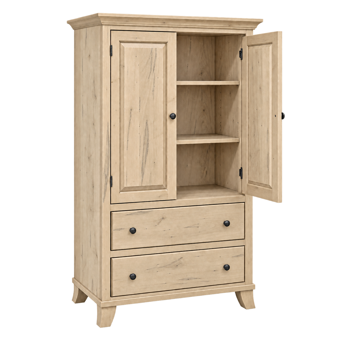 Bourbon  Plain Top Armoire 36"W
