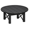 Modern Outdoor X Round Coffee Table  36"Wx36"Dx19"H