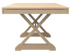 Mitered Dining Table with Modern Farmhouse X-Base