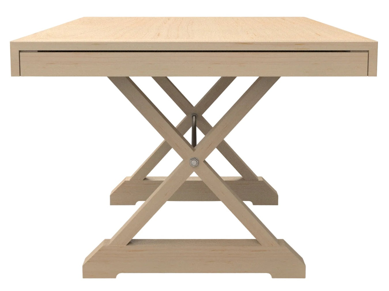 Mitered Dining Table with Modern Farmhouse X-Base