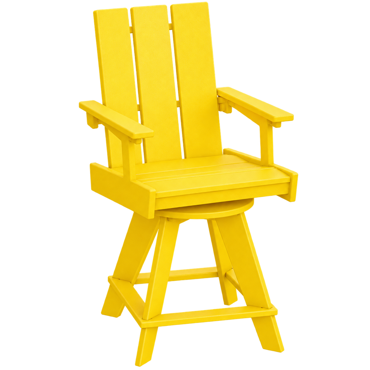 Modern Outdoor Swivel Pub Arm Chair 24"