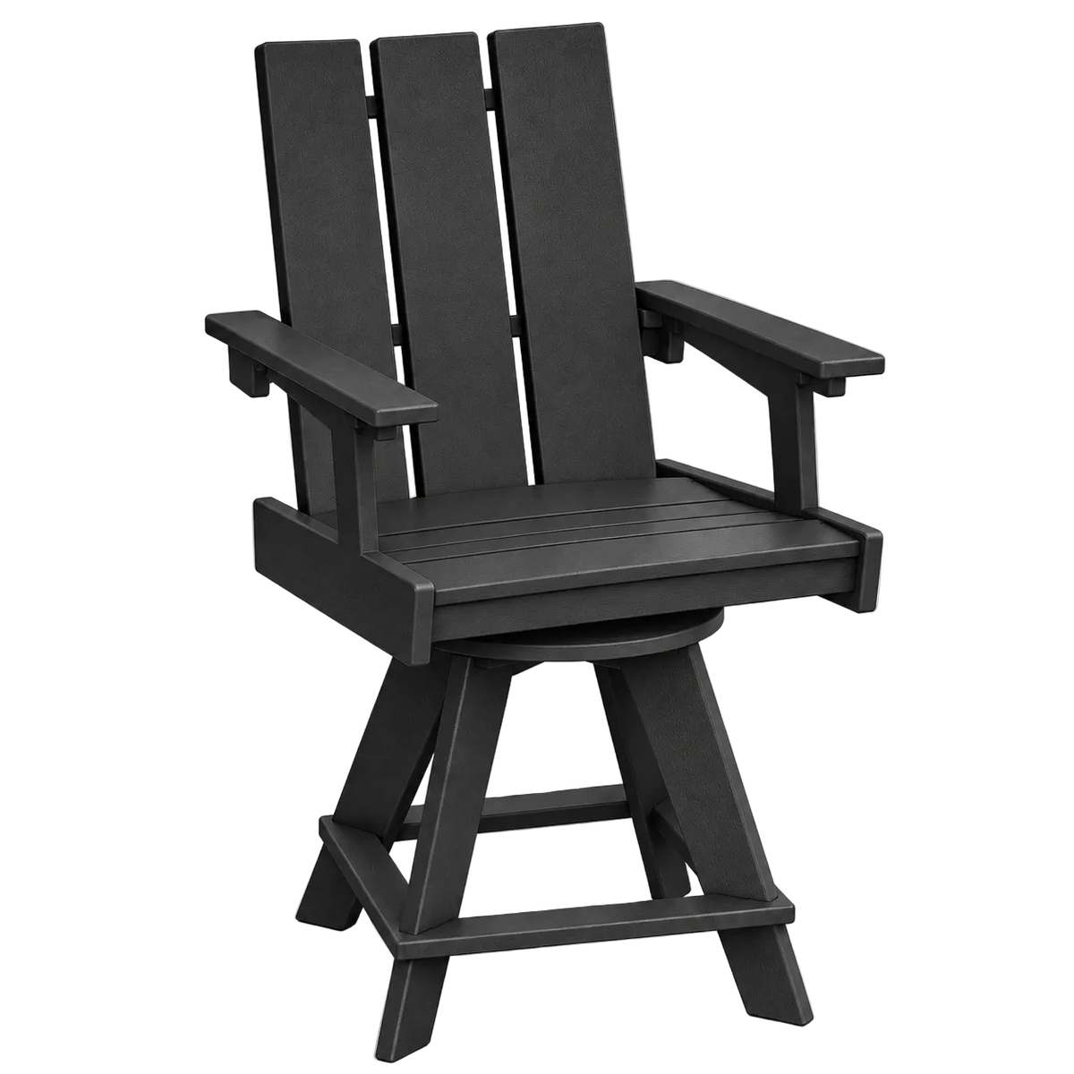 Modern Outdoor Swivel Pub Arm Chair 24"