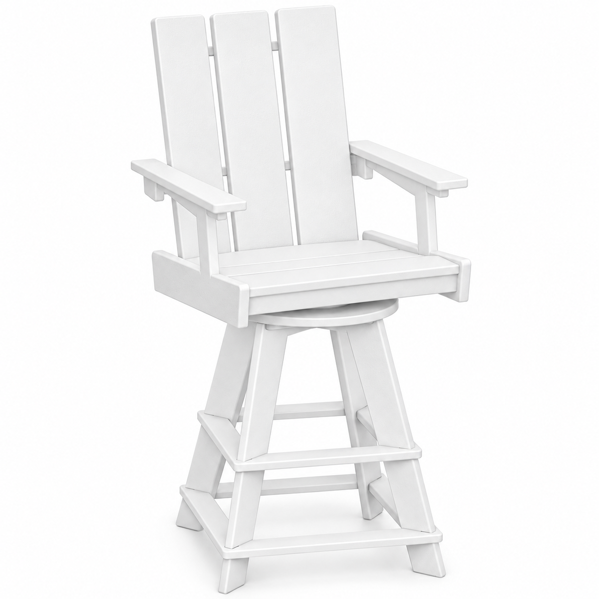 Modern Outdoor Swivel Bar Arm Chair 30"