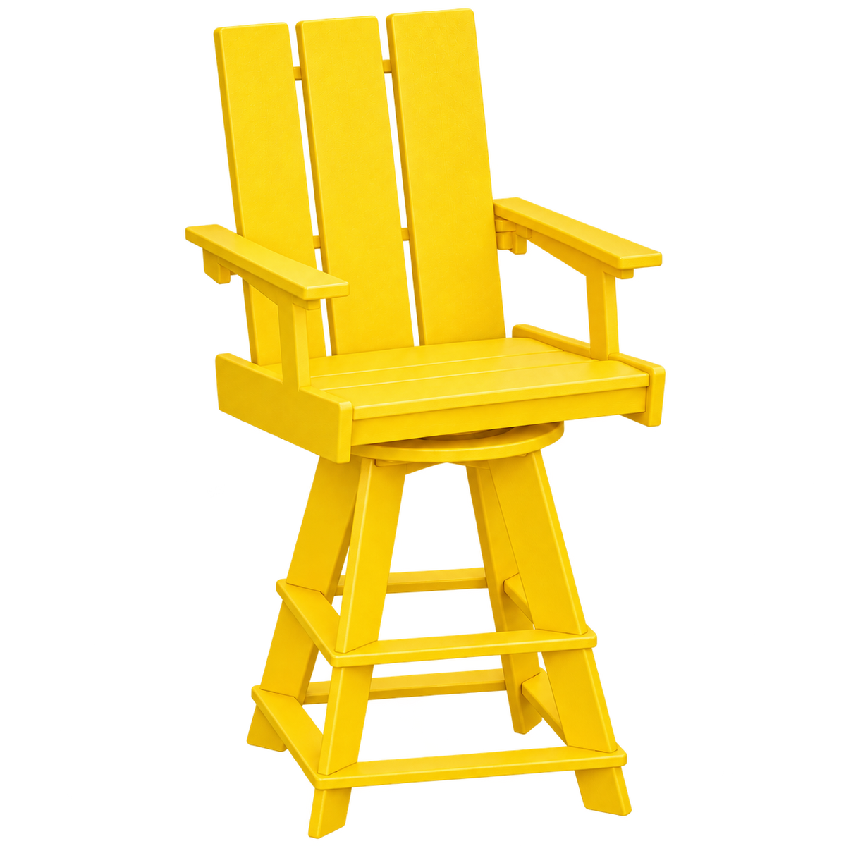 Modern Outdoor Swivel Bar Arm Chair 30"