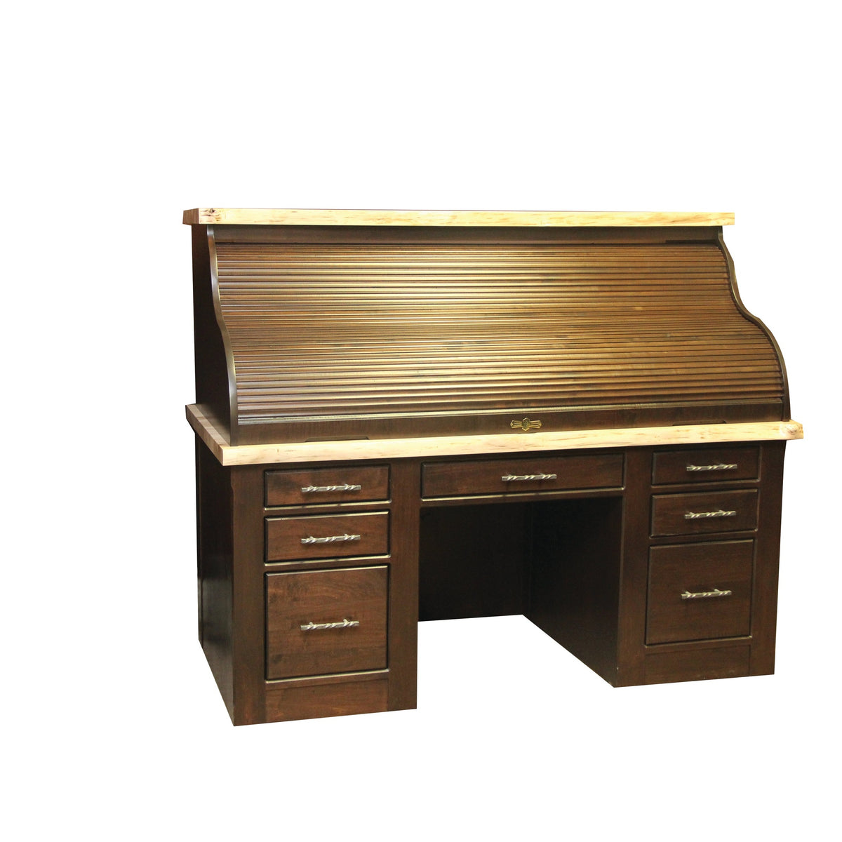 Live Edge  Double Roll Top Desk
