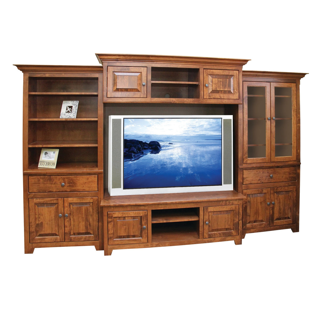 Bourbon 4pc Entertainment Wall Unit (F3+F7+F7B+F1)