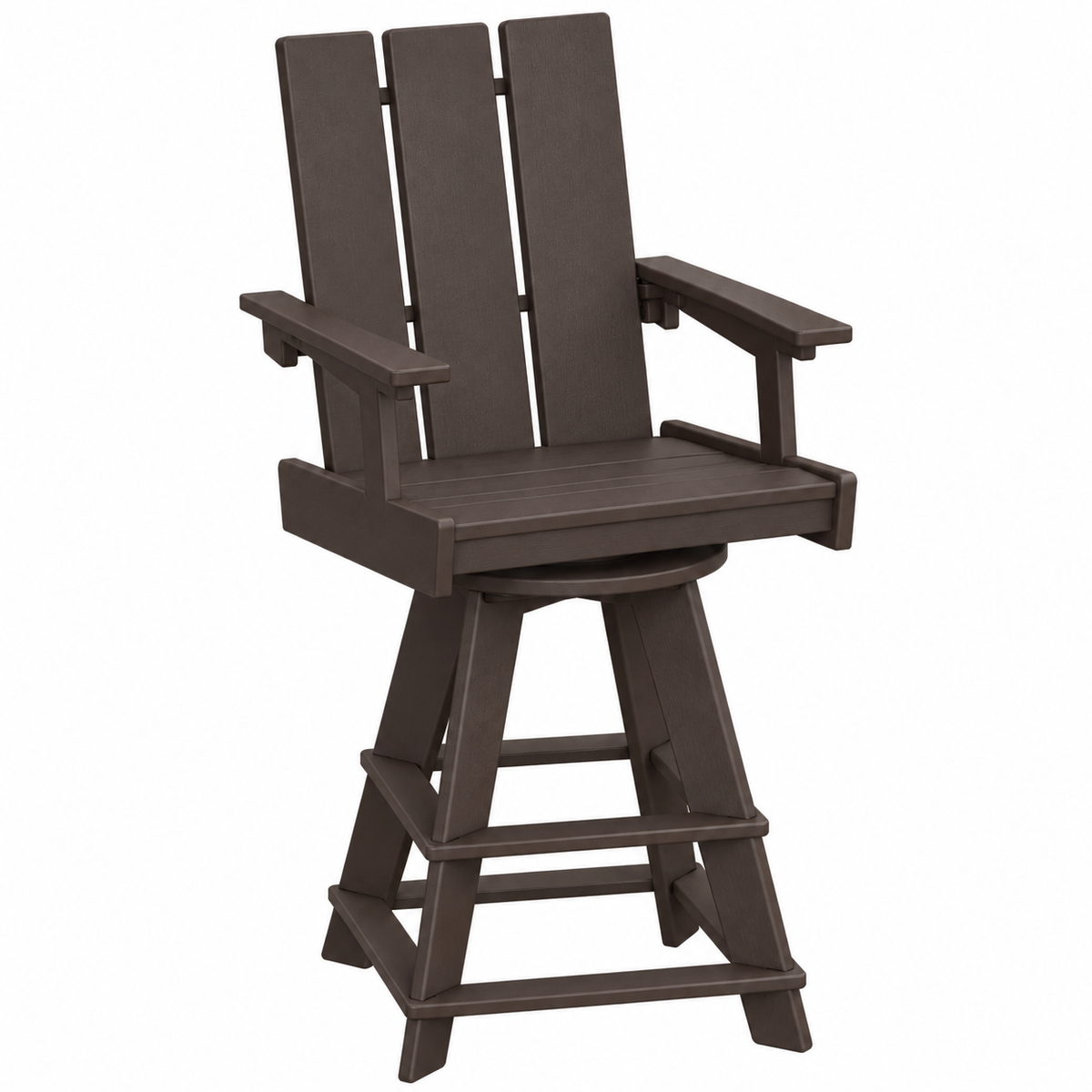 Modern Outdoor Swivel Bar Arm Chair 30"