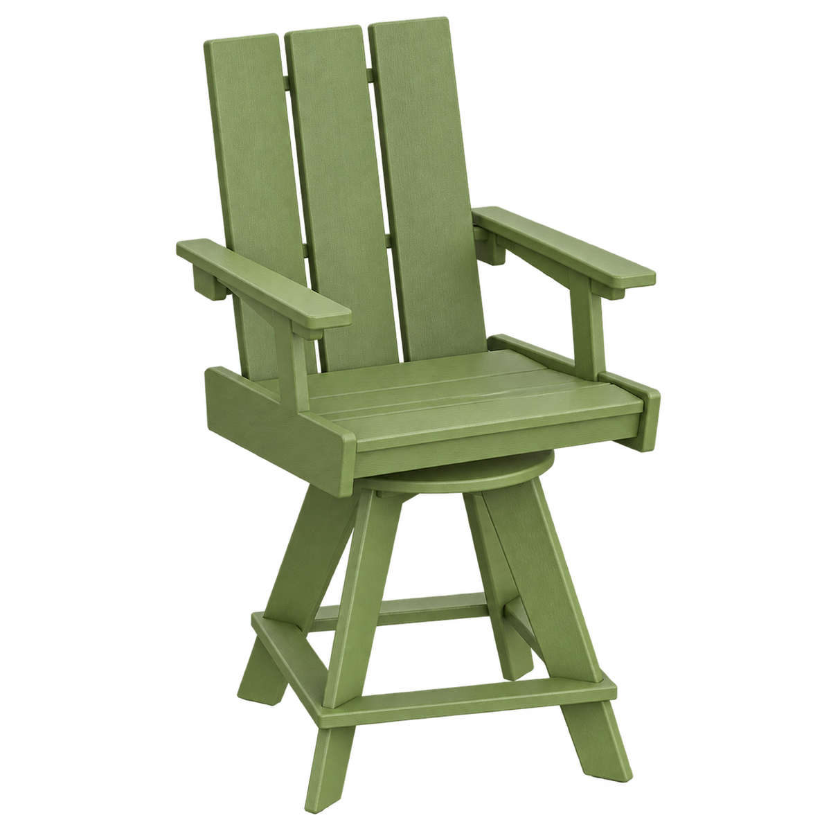 Modern Outdoor Swivel Pub Arm Chair 24"