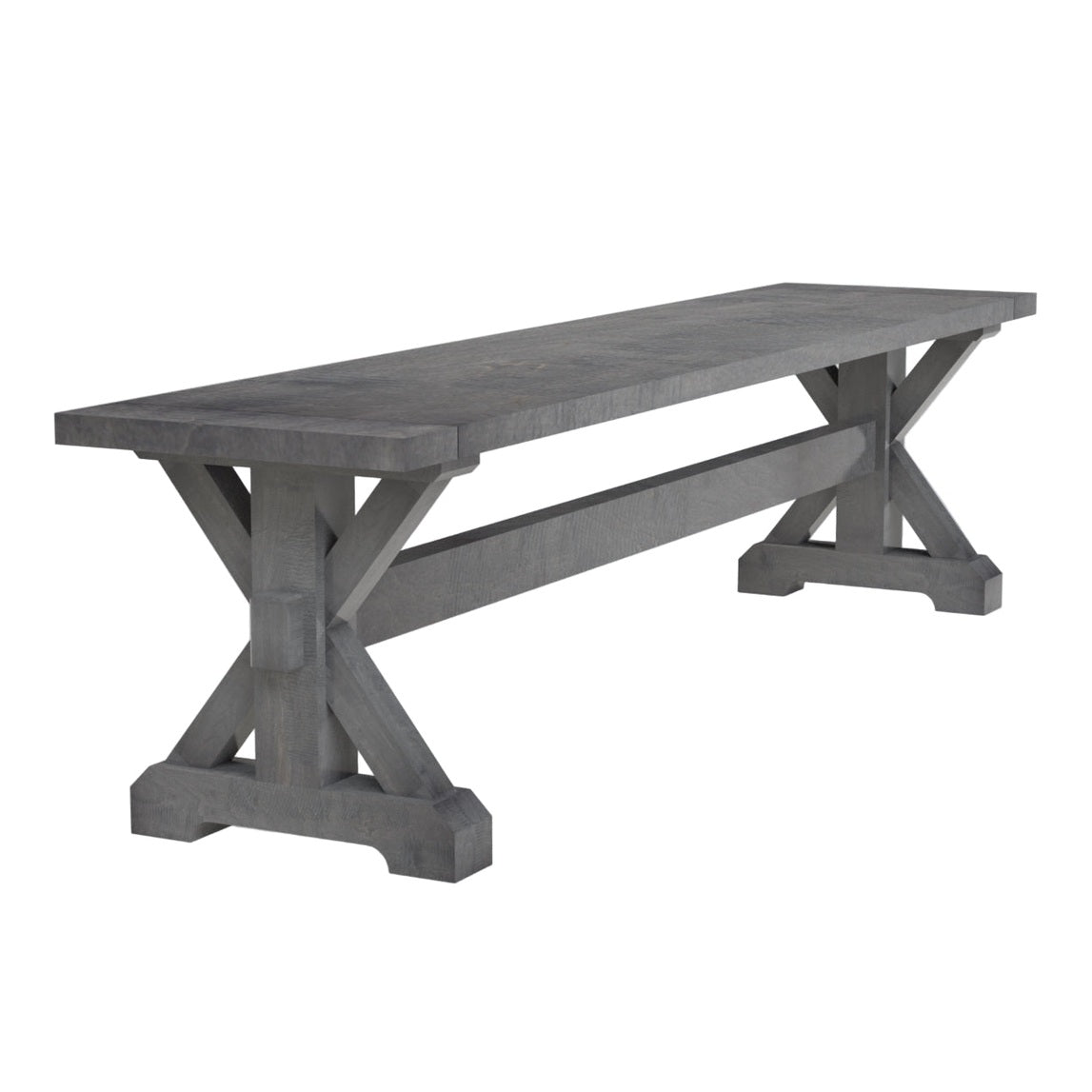 Farmhouse Trestle X-Base  72" Bench Slab Top