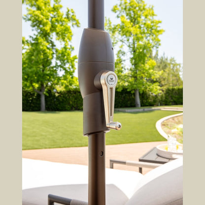 9' Auto Tilt Umbrella Black