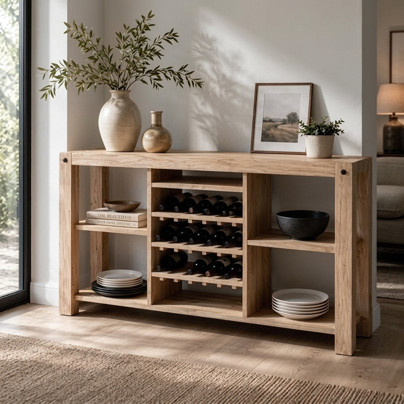 Modern Sideboard w/ Wine Shelves