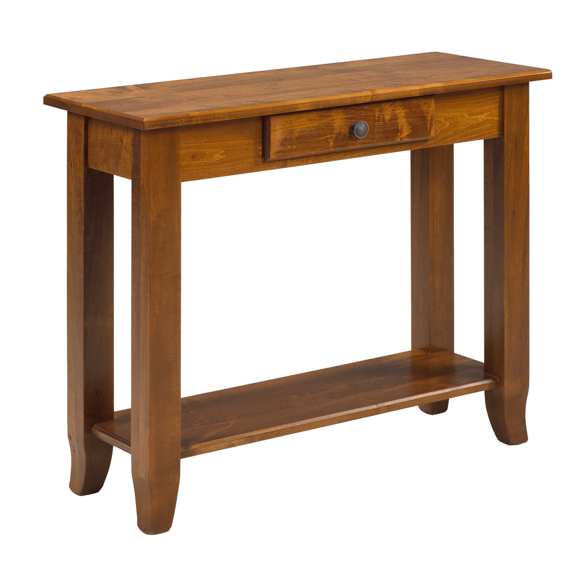 Bourbon  Hall Table w/Drawer & Shelf