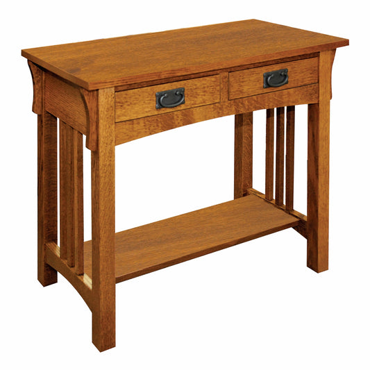 Mission Spindle 2/Drawer Hall Table