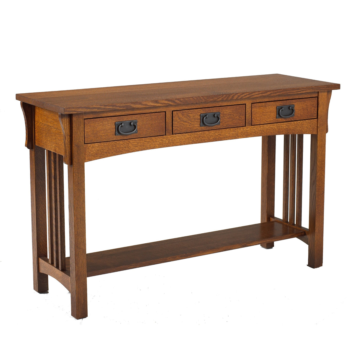 Mission Spindle 3/Drawer Hall Table
