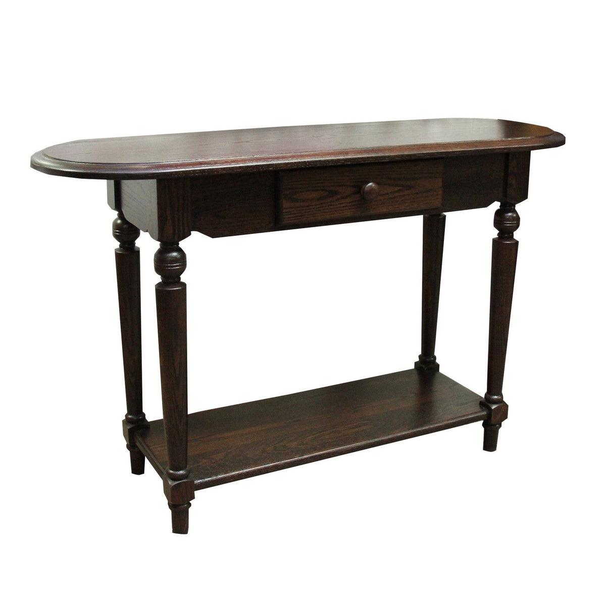 Country Lane Oval Hall Table w/Drawer(s) & shelf