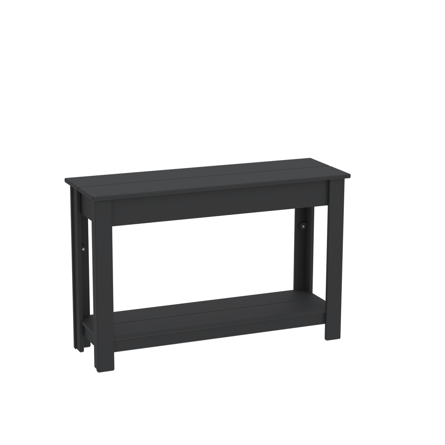 Modern Outdoor Hall Table with Shelf 48"Wx16"Dx31"H