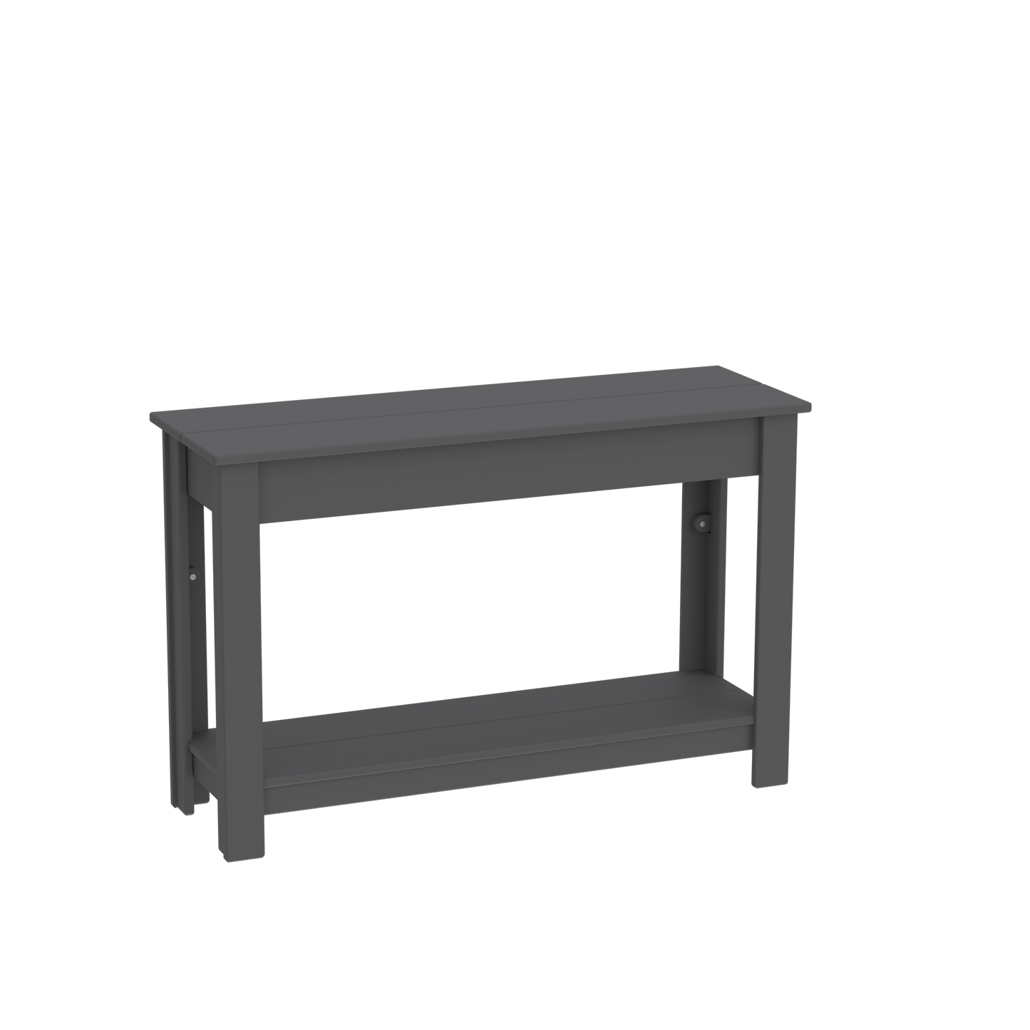 Modern Outdoor Hall Table with Shelf 48"Wx16"Dx31"H