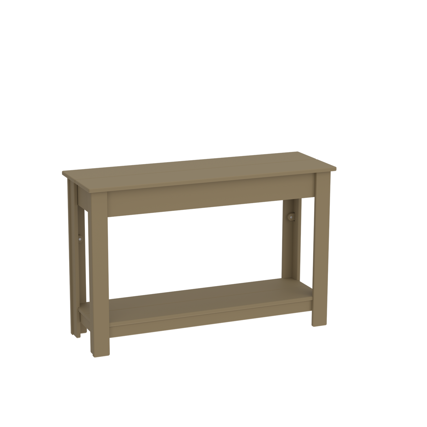 Modern Outdoor Hall Table with Shelf 48"Wx16"Dx31"H