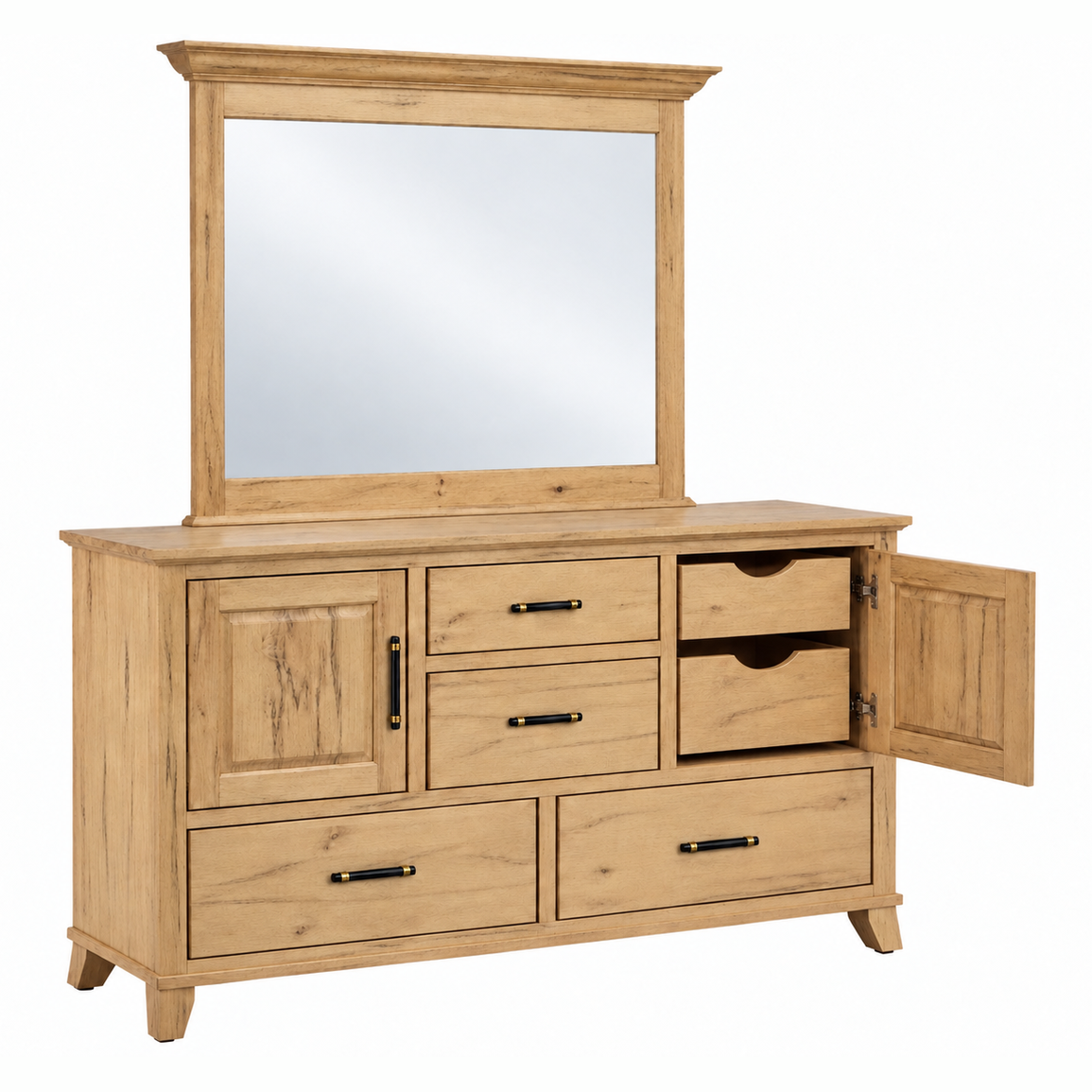 Bourbon  8 Drawer/Door Dresser