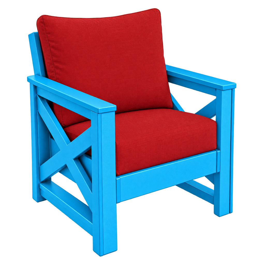 Modern Outdoor X Arm Chair