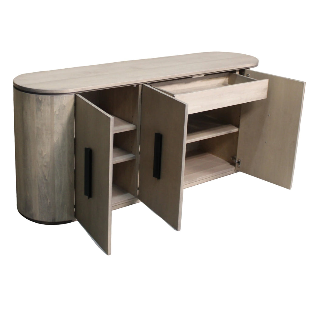 Groft sideboard 18" x 60" x 32" 3 door 1 interior  drawer