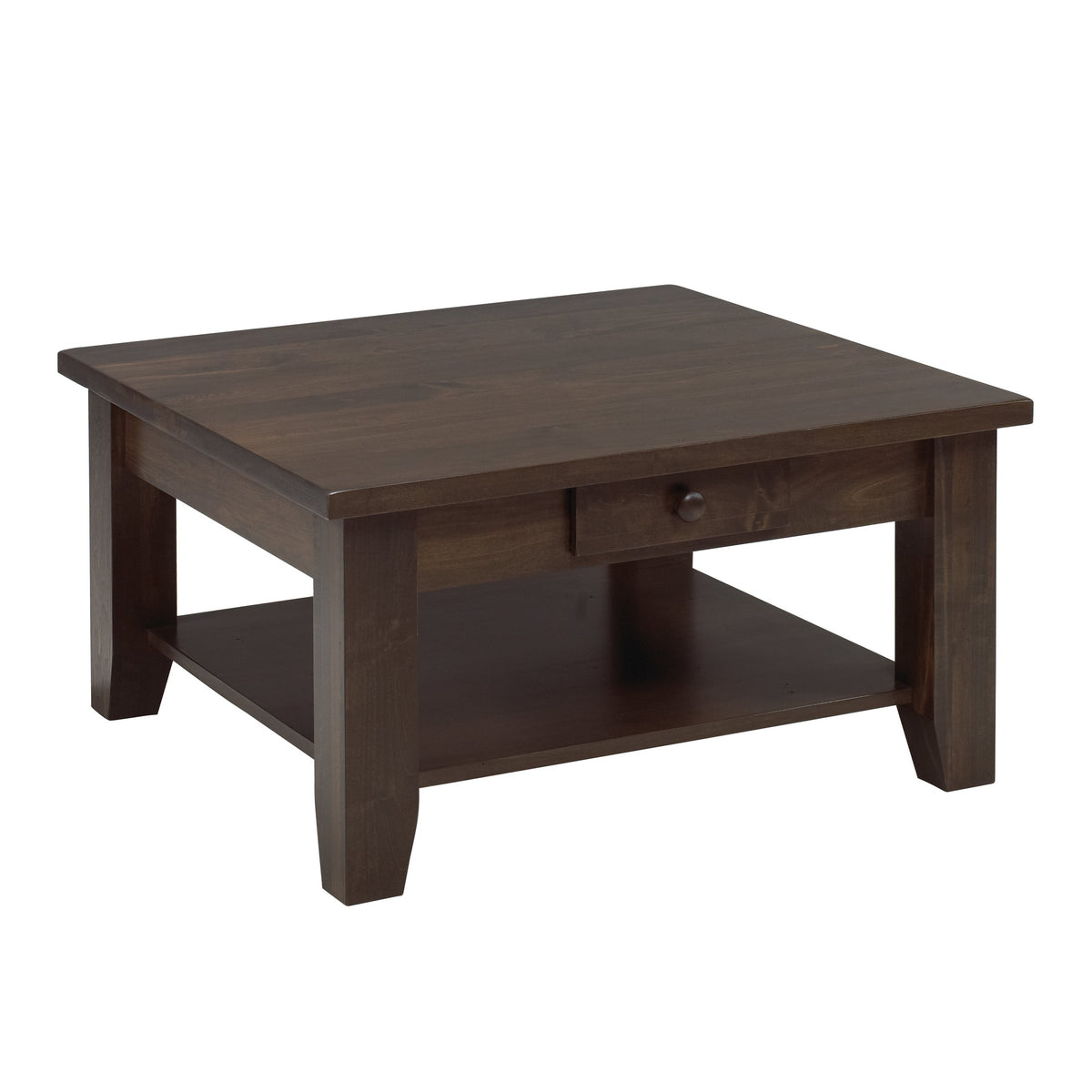 Rough Cut  Coffee Table w/2 Drawers & Shelf