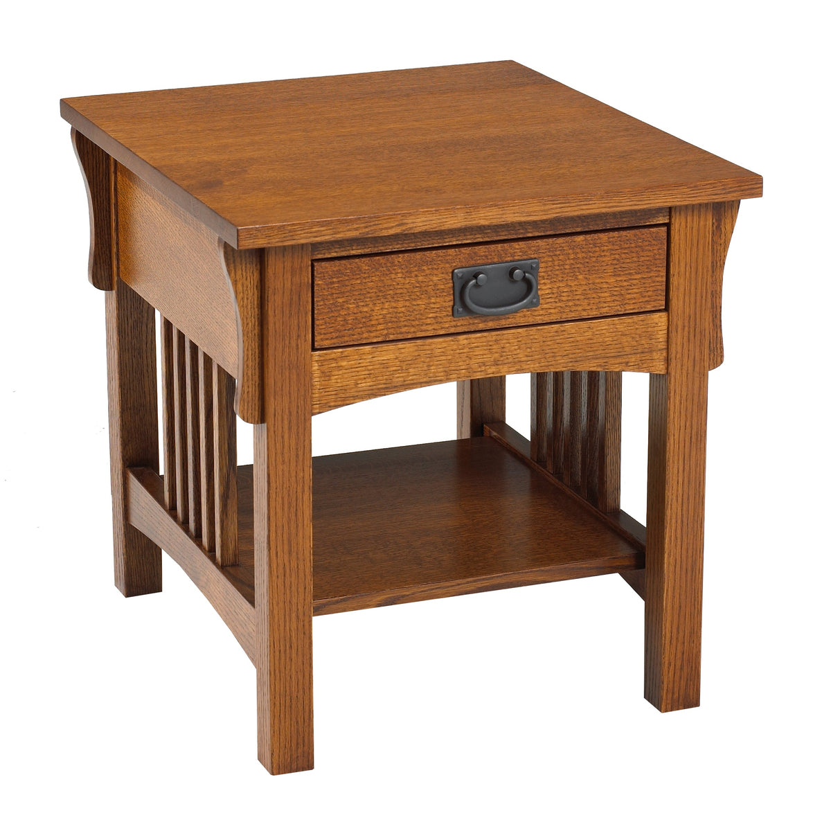 Mission Spindle 1/Drawer End Table