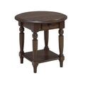 Country Lane Round End Table w/1 Drawer & Shelf