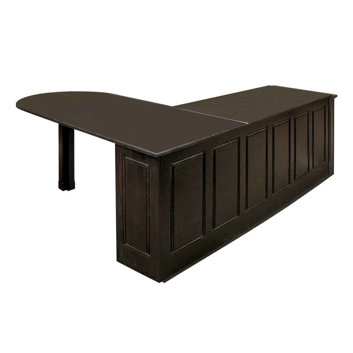 Bourbon  L-Shape Desk 53-3/4"Wx24"Dx30"H & 64"Wx30"Dx30"H