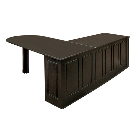 Bourbon  L-Shape Desk 53-3/4"Wx24"Dx30"H & 64"Wx30"Dx30"H
