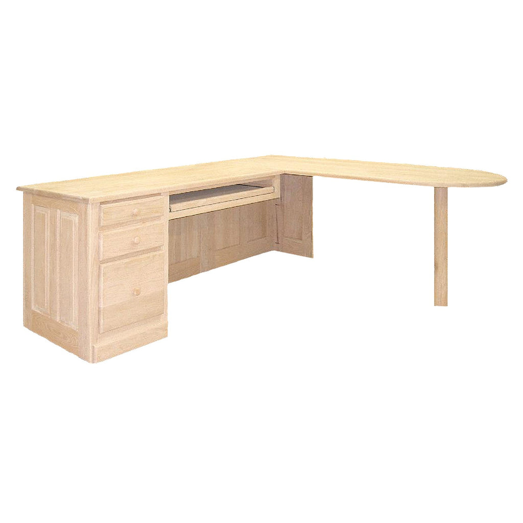 Country Lane  L-Shape Desk 53-3/4"Wx24"Dx30"H & 64"Wx30"Dx30"H